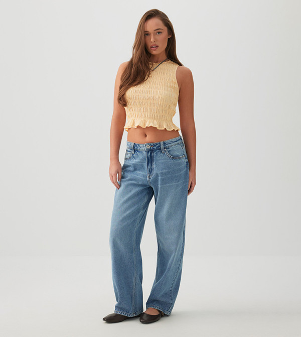 Ardene  Clothing - Light Yellow Cropped Tops