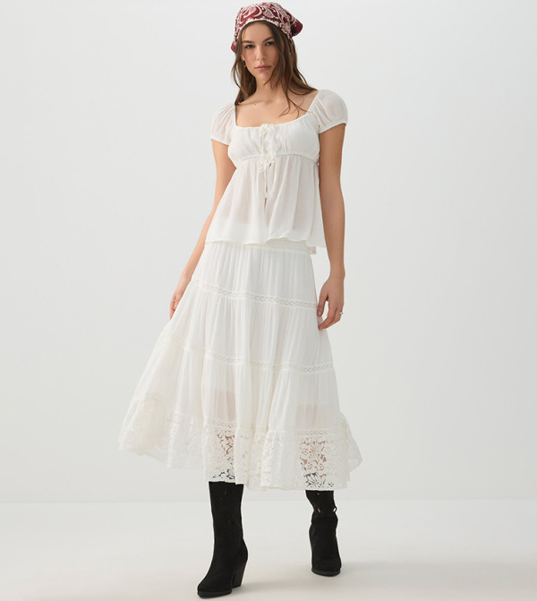 Ardene  Clothing - White Midi Skirts