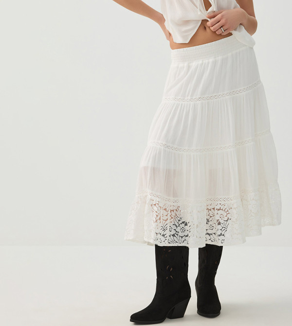 Ardene  Clothing - White Midi Skirts
