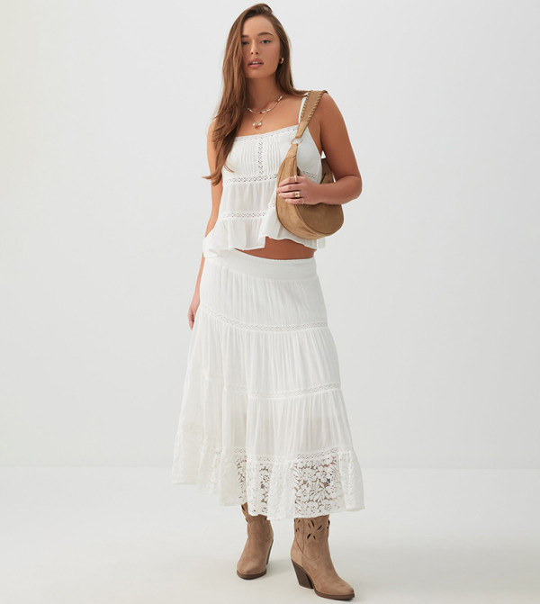 Ardene  Sleeveless Tops - White Sleeveless Tops