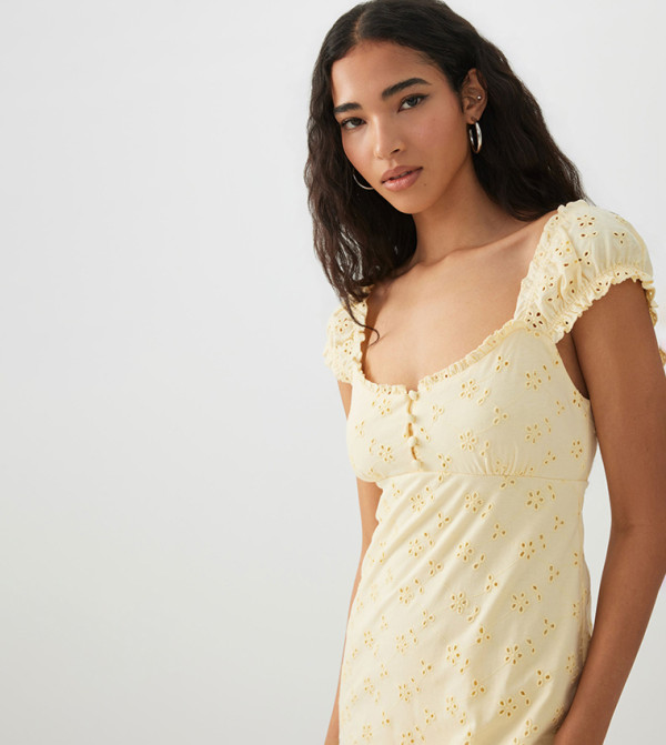 Ardene Clothing - Light Yellow Midi Dresses