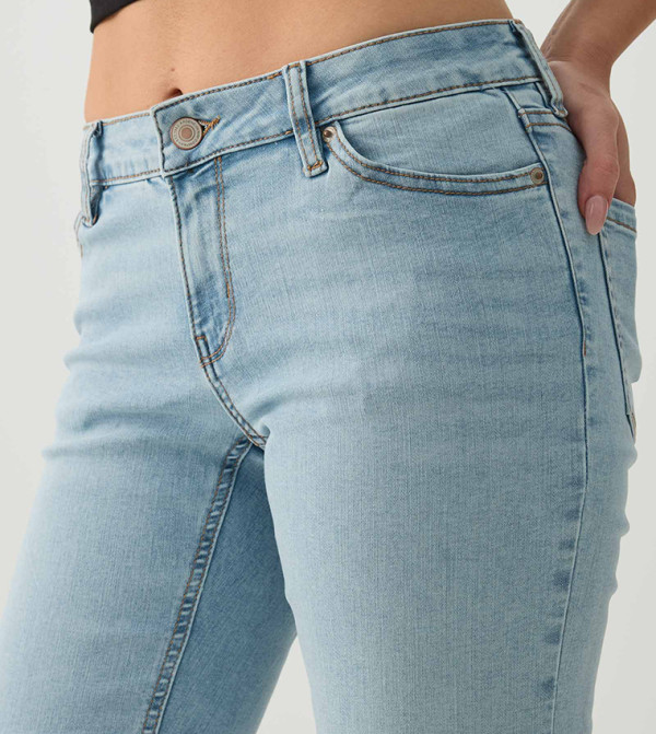 Ardene  baggy-denim-edit - Blue Wide Leg Jeans