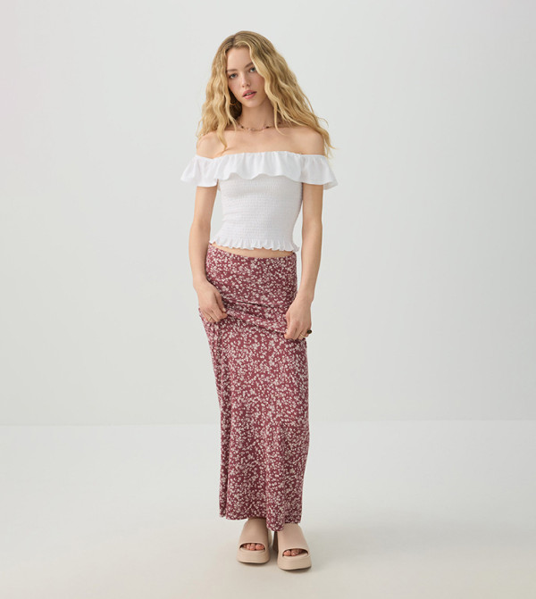 Ardene Women - Burgundy Maxi Skirts