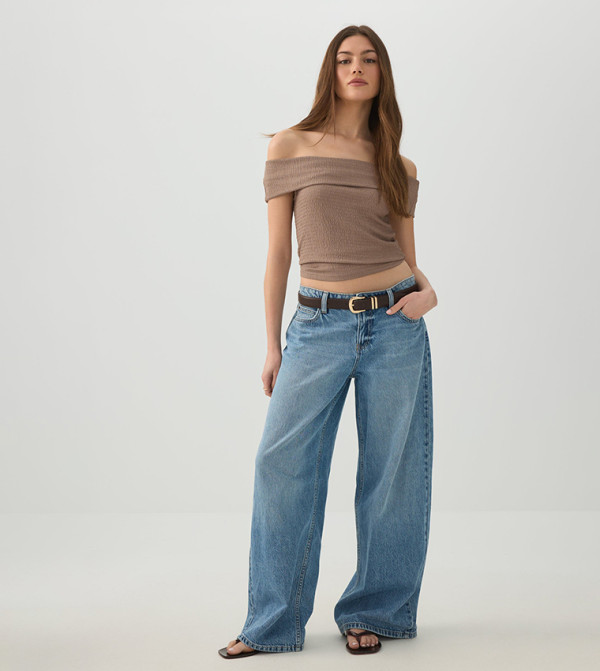 اردين توبات قصيرة - بني Cropped Tops