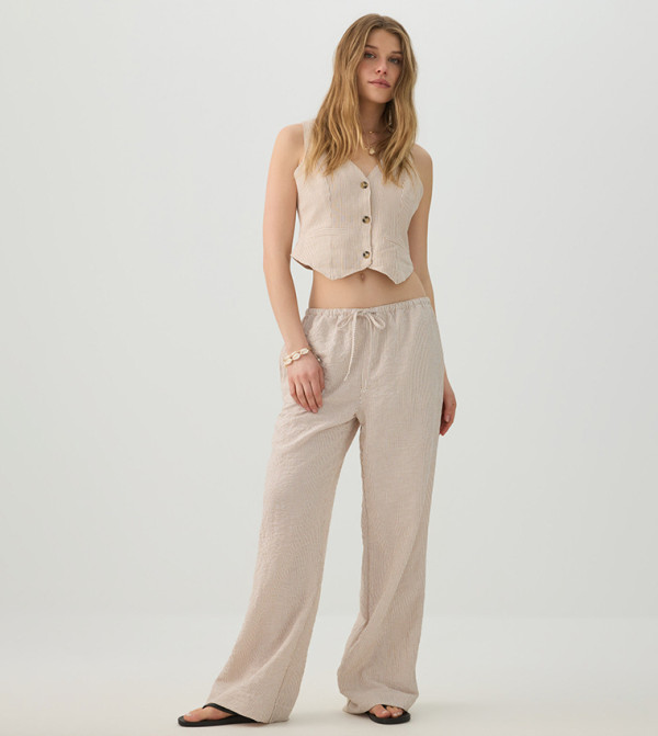 Ardene Ardene - Beige Casual Pants