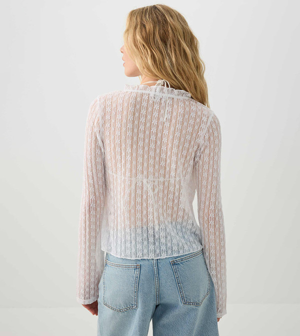 اردين  romance-lace-edits - أبيض Cropped Tops