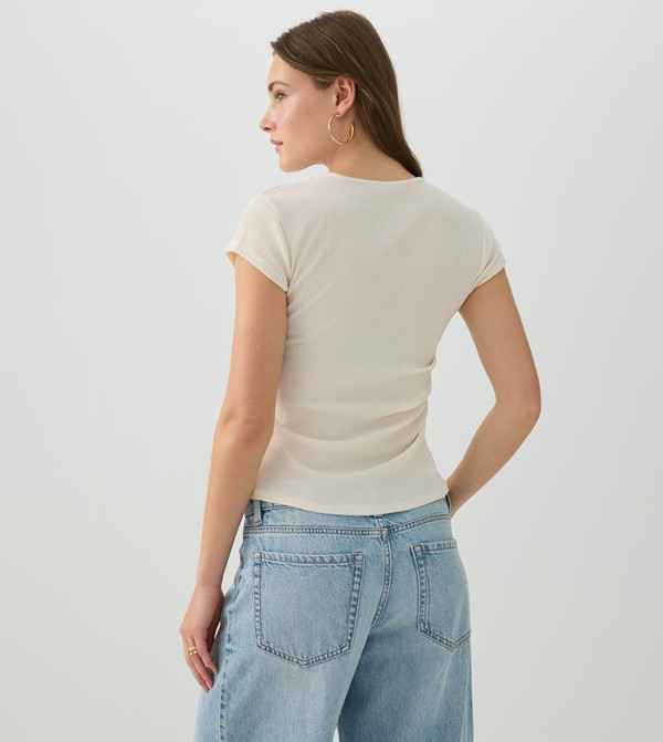 اردين  توبات قصيرة - بيج Cropped Tops