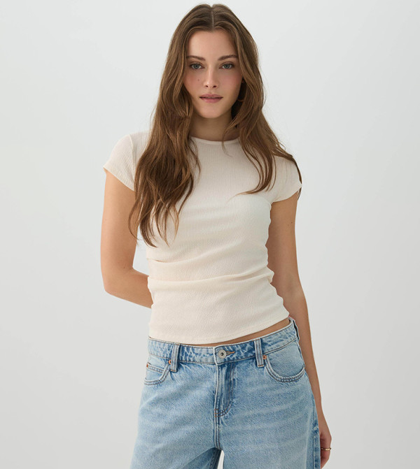 اردين  توبات قصيرة - بيج Cropped Tops
