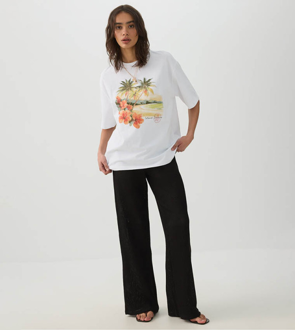 Ardene Ardene - White Short Sleeve T-Shirts