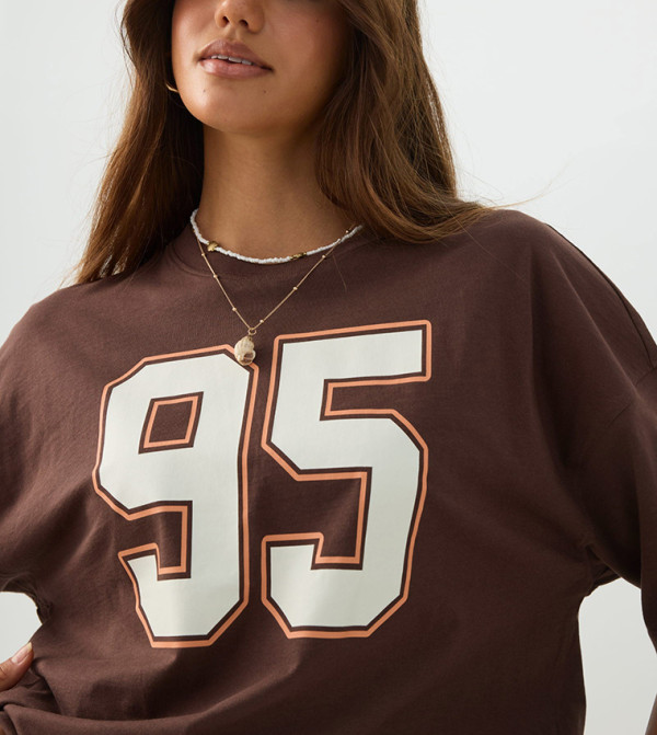 Ardene Clothing - Brown Short Sleeve T-Shirts