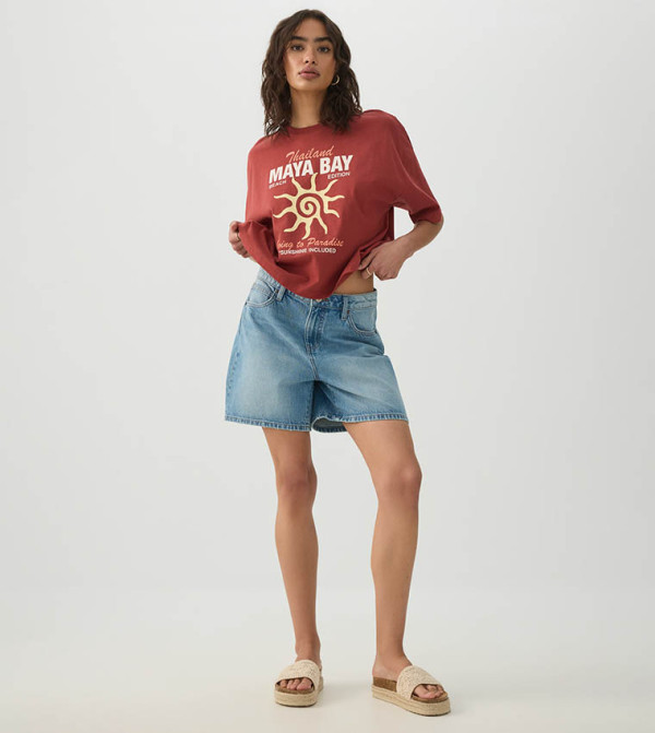 اردين  توبات بلا أكمام  - أحمر Short Sleeve T-Shirts