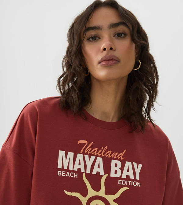 اردين  توبات بلا أكمام  - أحمر Short Sleeve T-Shirts