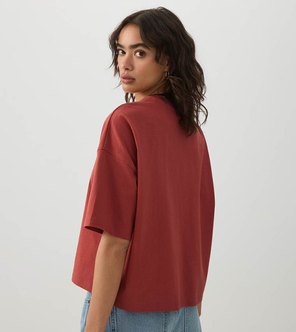 اردين  توبات بلا أكمام  - أحمر Short Sleeve T-Shirts