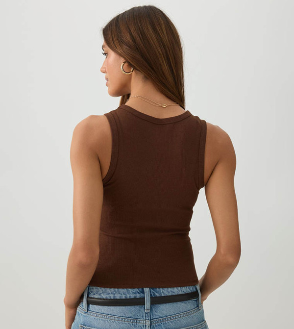 Ardene  Clothing - Brown Short Sleeve T-Shirts