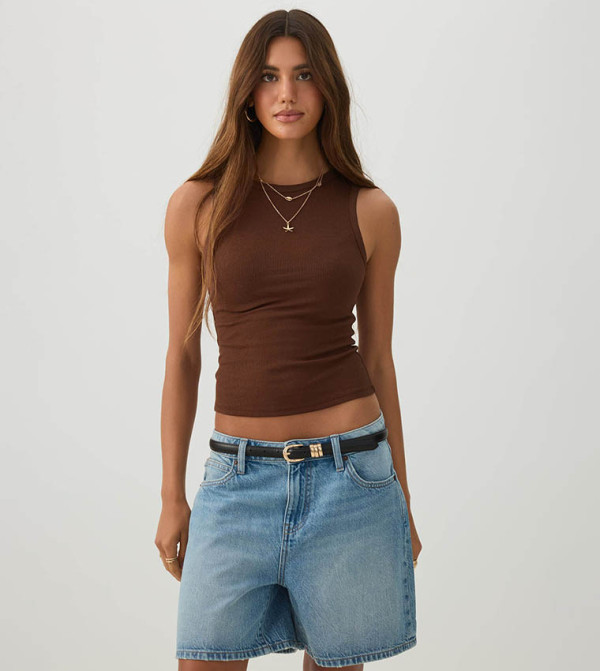 Ardene  Clothing - Brown Short Sleeve T-Shirts