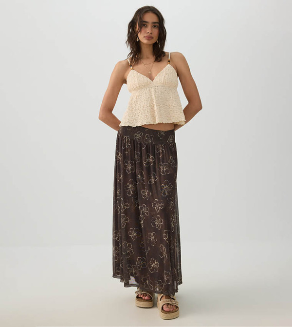 اردين  تنانير طويلة - بني  Maxi Skirts