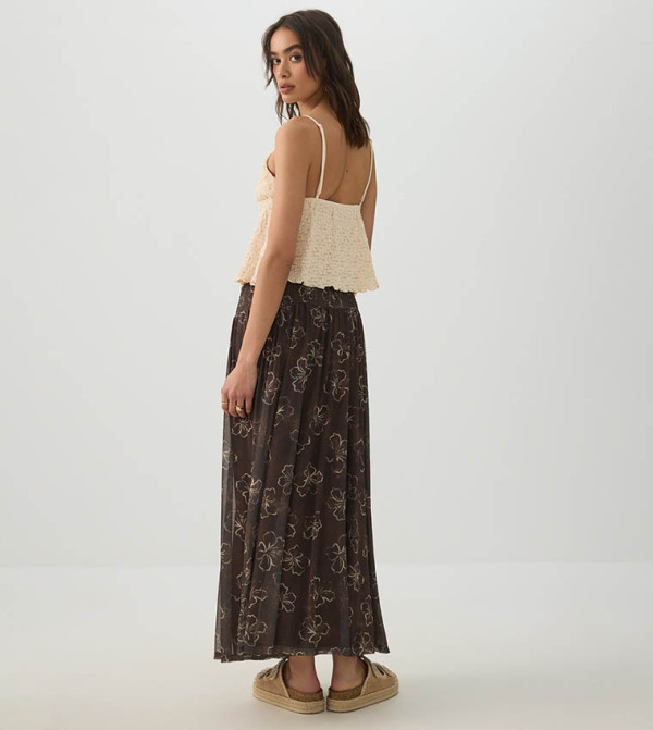 اردين  تنانير طويلة - بني  Maxi Skirts