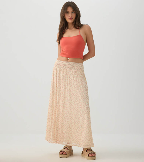 Ardene Ardene - Beige Maxi Skirts
