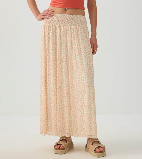 Ardene Ardene - Beige Maxi Skirts