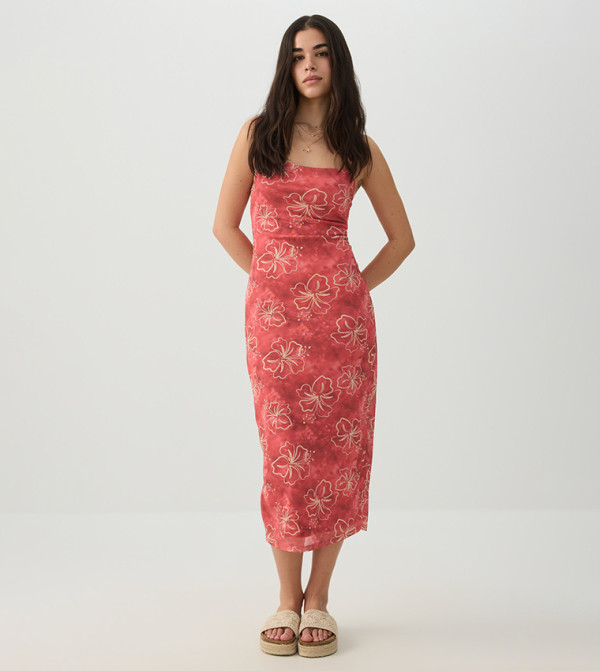 Ardene soft-romance-w - Red Midi Dresses