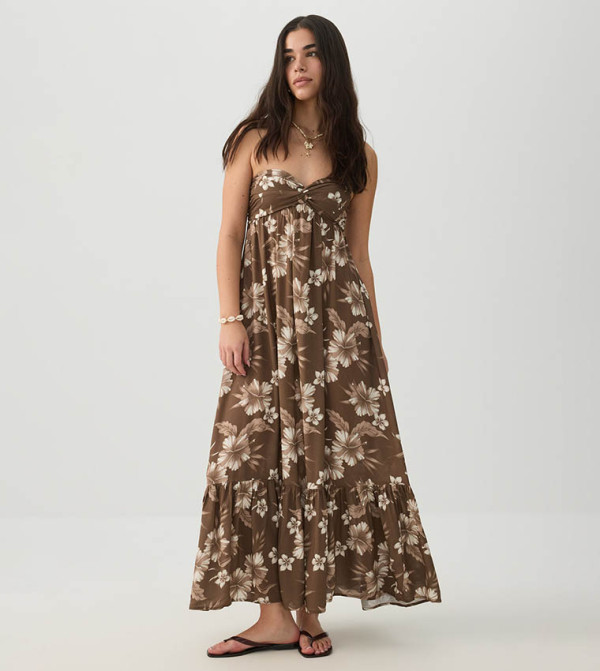 Ardene  maxi-summer-edits - Brown Maxi Dresses
