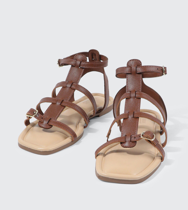 Ardene  Gladiators - Brown Gladiators