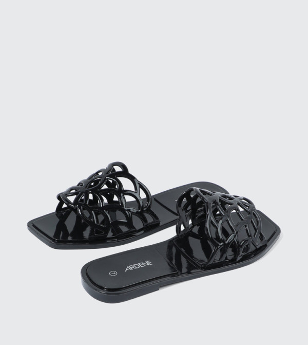 Ardene Flip flops and Slides - BLACK Slides