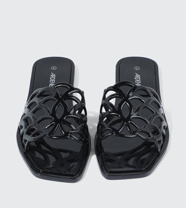Ardene Flip flops and Slides - BLACK Slides