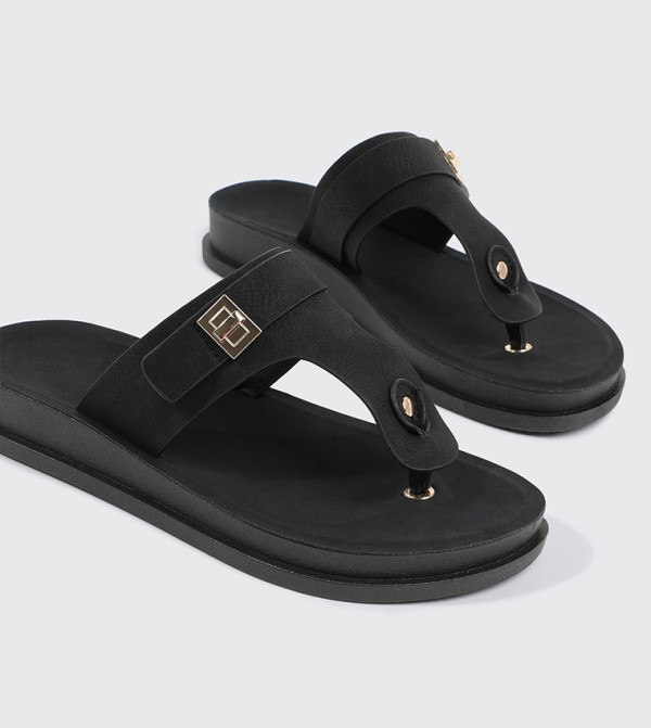 اردين  أحذية - أسود Flat Sandals