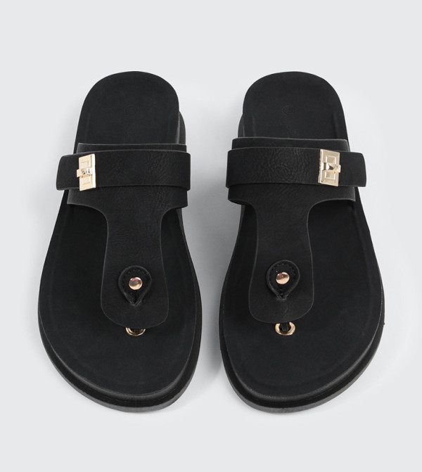 اردين  أحذية - أسود Flat Sandals