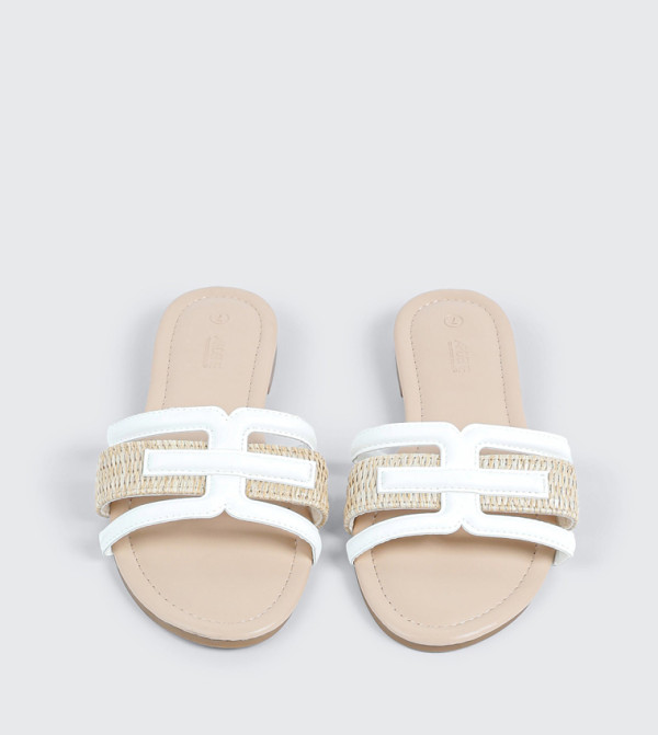 Ardene Ardene - Beige Flat Sandals