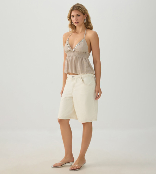 Ardene  Denim shorts - Off White Denim shorts