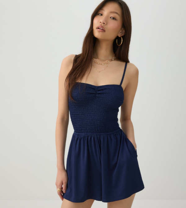 اردين  افرولات وجمبسوت - أزرق غامق  Playsuits
