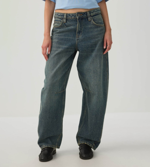 اردين  ساق واسعة - أزرق Wide Leg Jeans