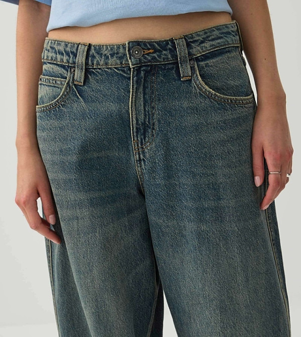 اردين  ساق واسعة - أزرق Wide Leg Jeans
