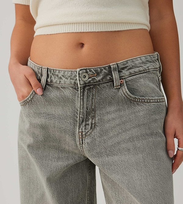 Ardene Ardene - Grey Wide Leg Jeans