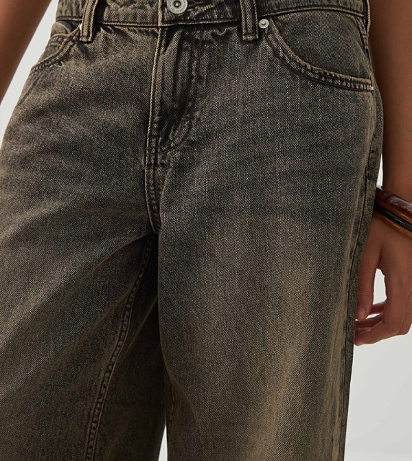 Ardene  Jeans - Brown Wide Leg Jeans