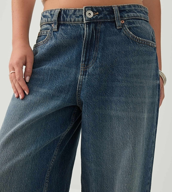 اردين  ساق واسعة - أزرق Wide Leg Jeans