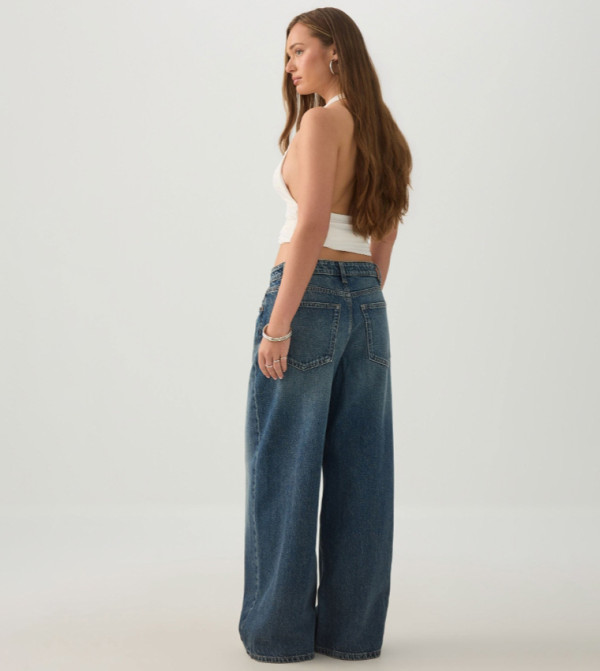 اردين  ساق واسعة - أزرق Wide Leg Jeans