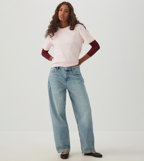 اردين  ساق واسعة - أزرق فاتح Wide Leg Jeans