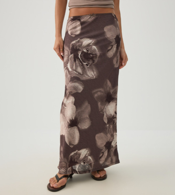 Ardene  Maxi Skirts - Brown Maxi Skirts