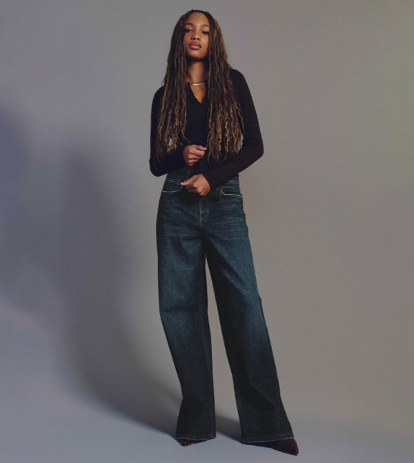 اردين  بناطيل جينز - أزرق غامق  Wide Leg Jeans