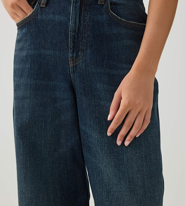 اردين  بناطيل جينز - أزرق غامق  Wide Leg Jeans