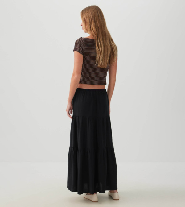 Ardene  Maxi Skirts - BLACK Maxi Skirts