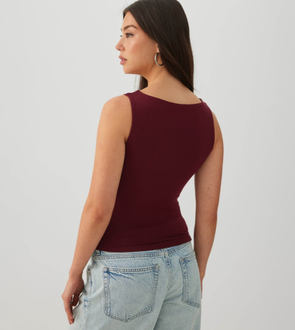 Ardene  Tops - Burgundy Sleeveless Tops