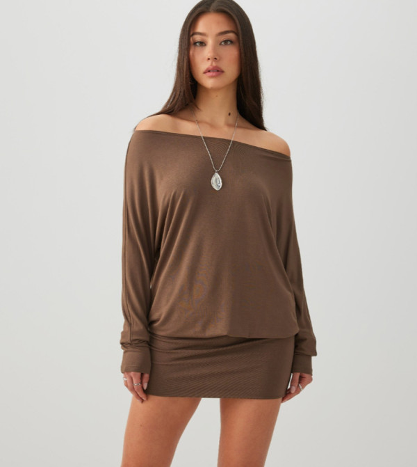 Ardene  Mini Dresses - Brown Mini Dresses