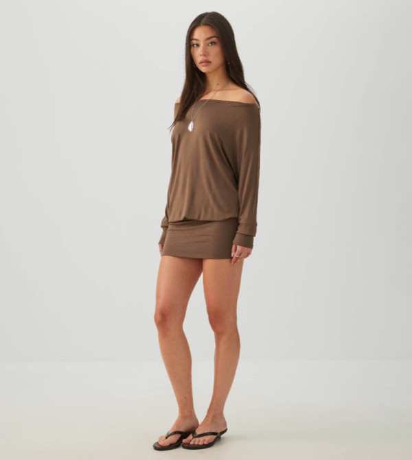 Ardene  Mini Dresses - Brown Mini Dresses
