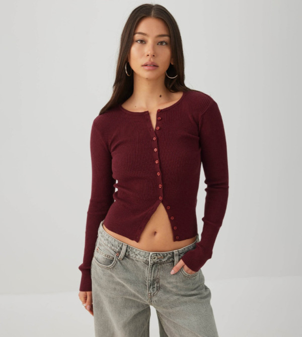 Ardene Ardene - Burgundy Cardigans