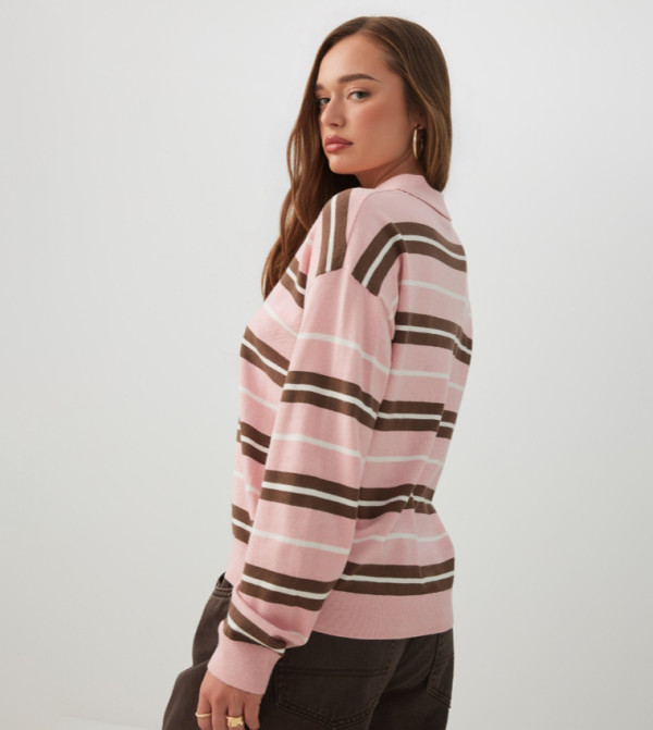 Ardene  the-high-neck-shift - Light Pink Sweaters
