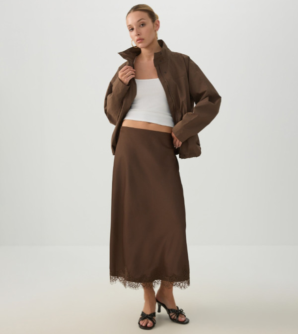 اردين  تنانير طويلة - بني  Maxi Skirts